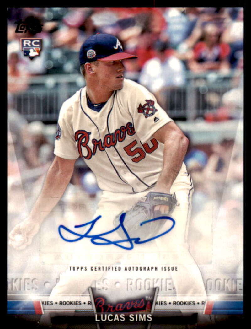 Lucas Sims Rookie Card 2018 Topps Salute Autographs #SALI  Image 1