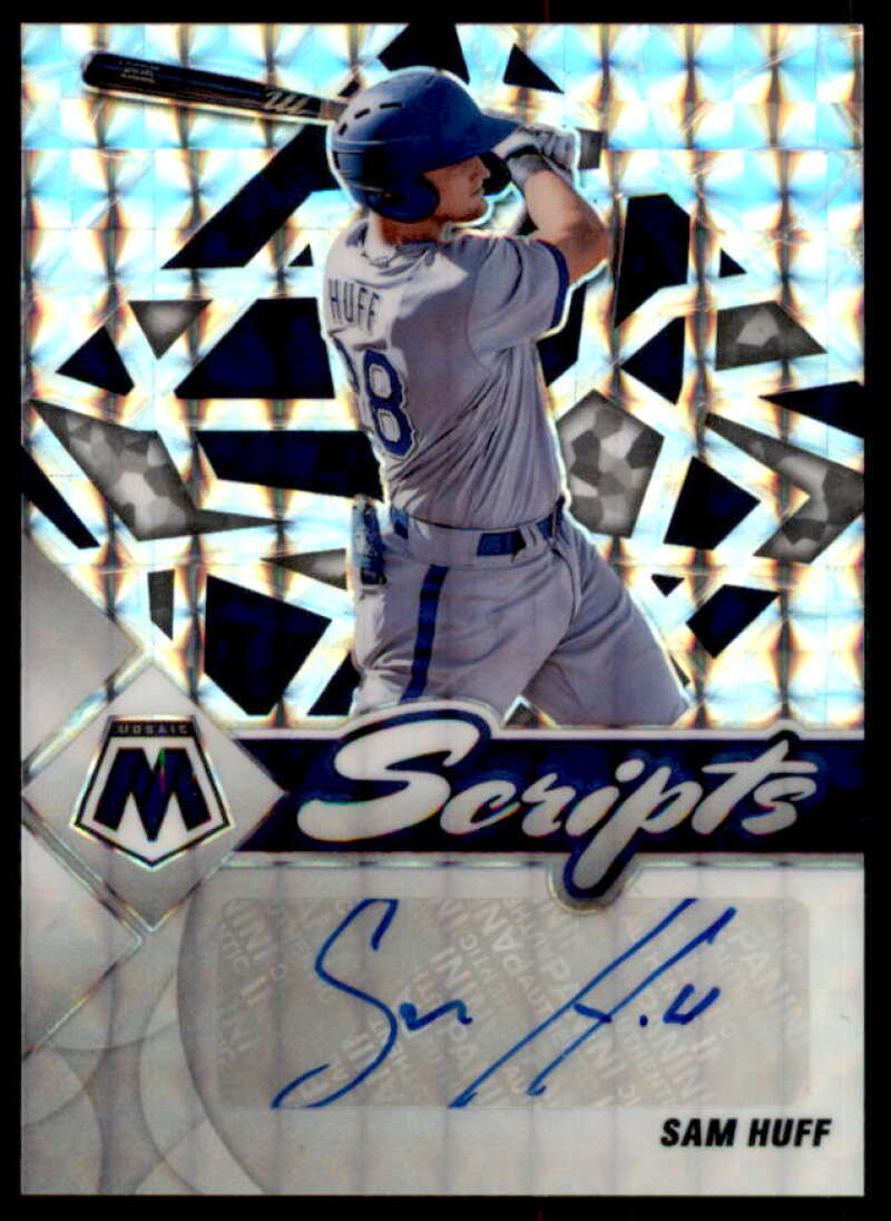 Sam Huff Rookie Card 2022 Panini Mosaic Scripts Holo #83  Image 1
