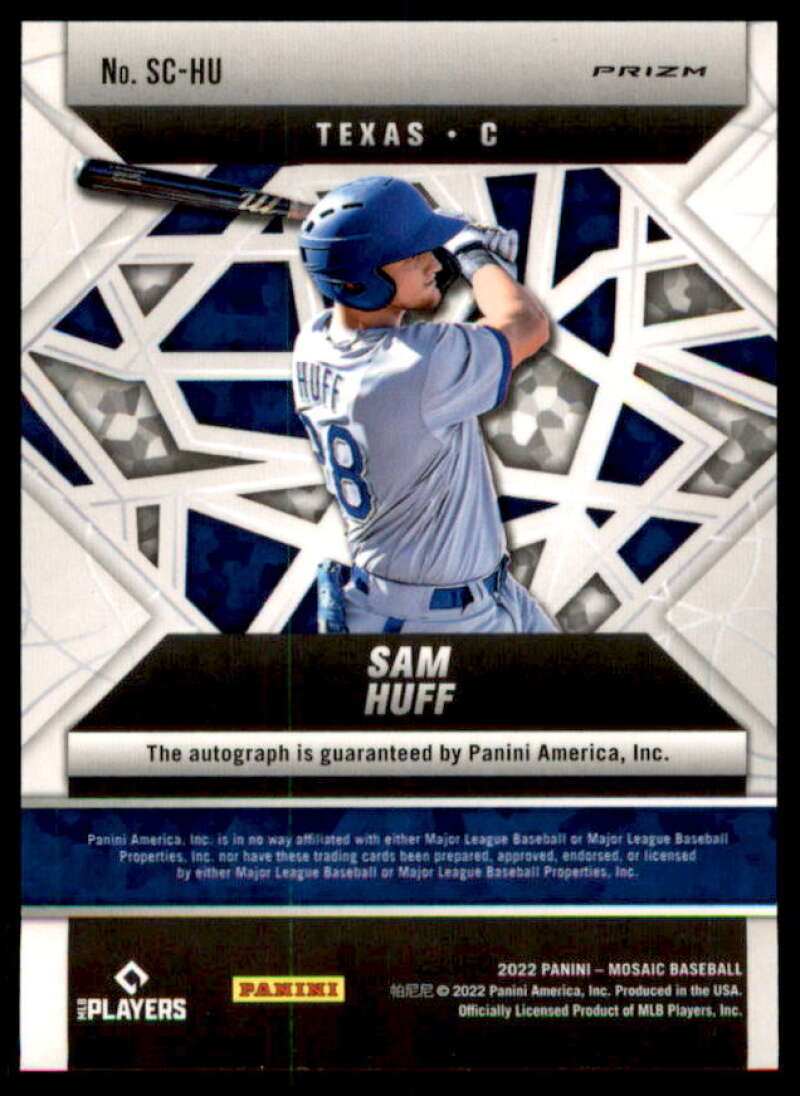 Sam Huff Rookie Card 2022 Panini Mosaic Scripts Holo #83  Image 2