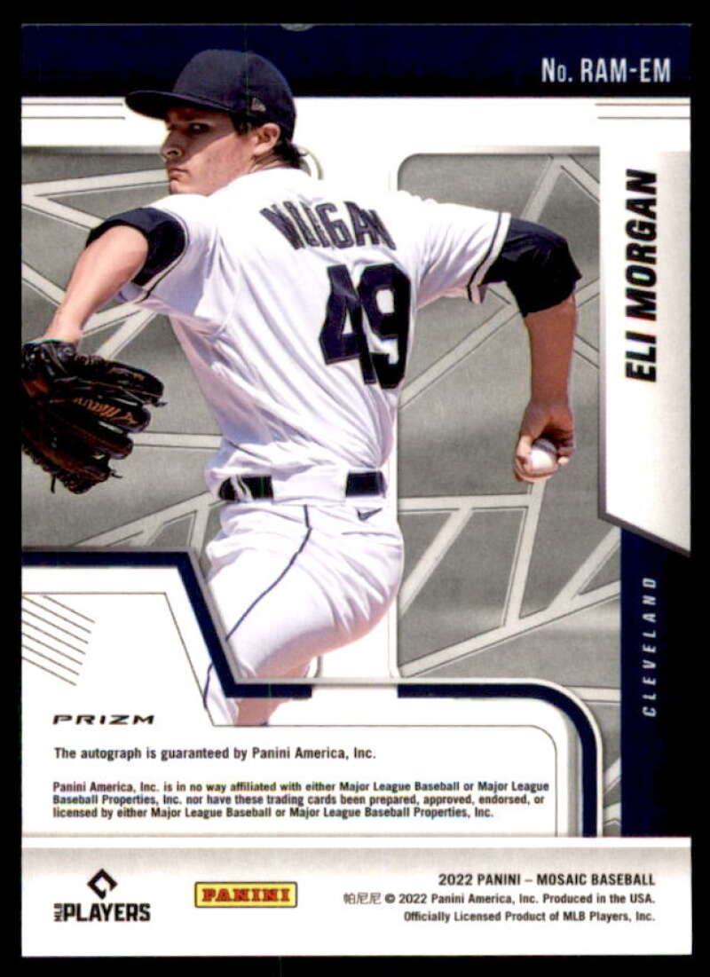 Eli Morgan Rookie Card 2022 Panini Mosaic Rookie Autographs Mosaic #17  Image 2