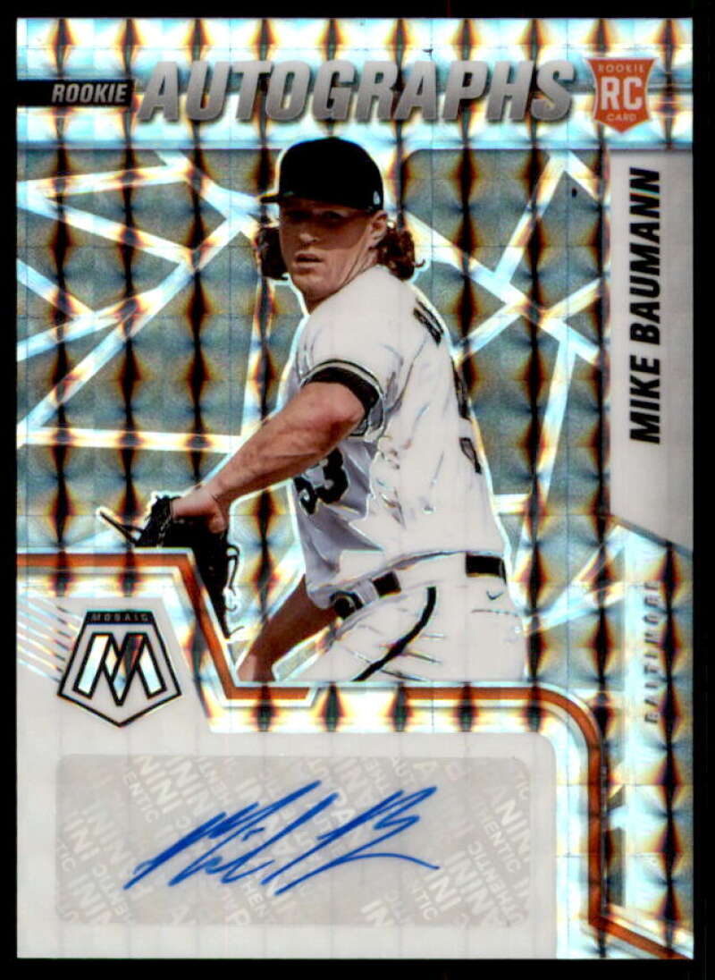 Mike Baumann Rookie Card 2022 Panini Mosaic Rookie Autographs Mosaic #7  Image 1
