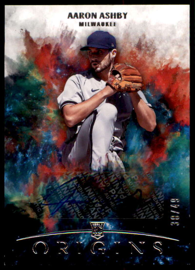 Aaron Ashby Rookie Card 2022 Panini Chronicles Origins Autographs #6  Image 1