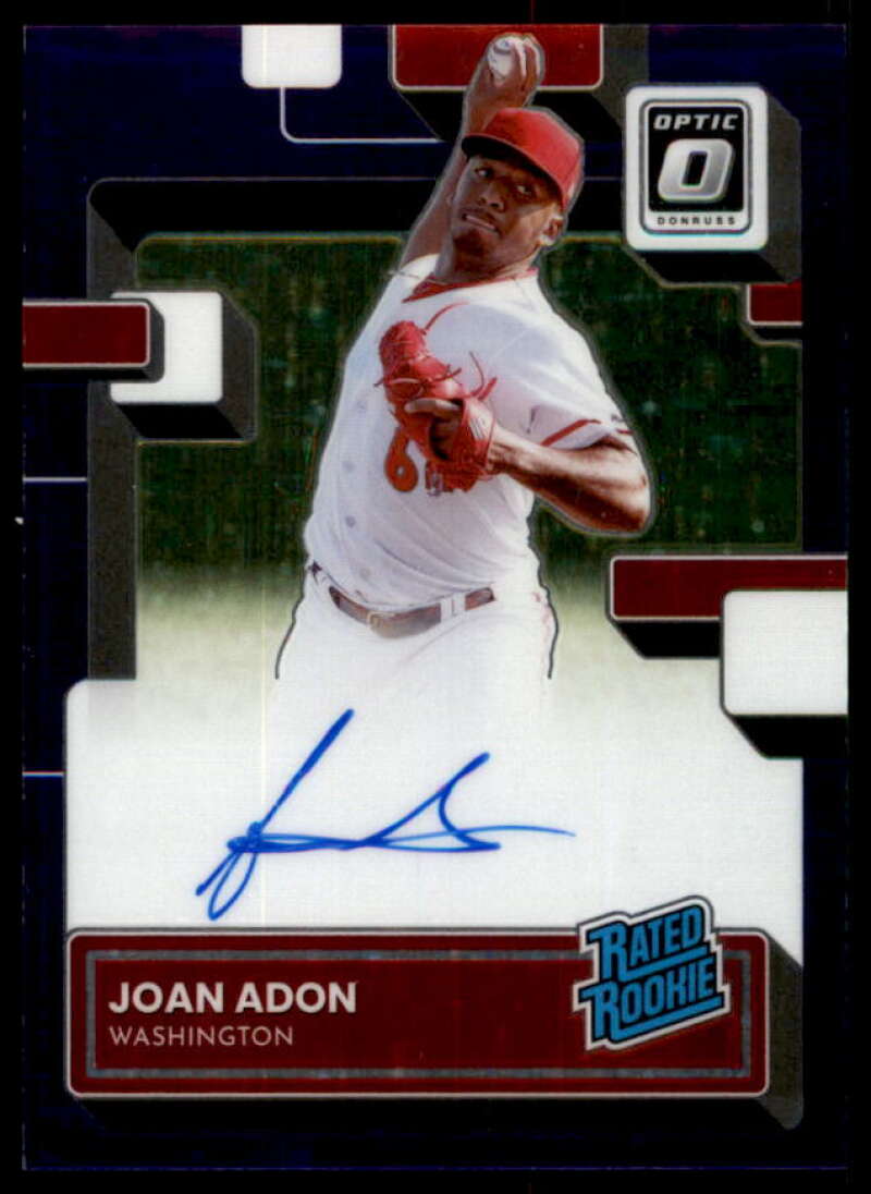 Joan Adon Rookie 2022 Donruss Optic Rated Rookies Signatures Purple Stars #55  Image 1