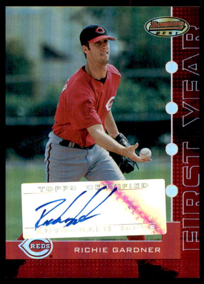 Richie Gardner FY AU Rookie Card 2005 Bowman's Best Red #128  Image 1