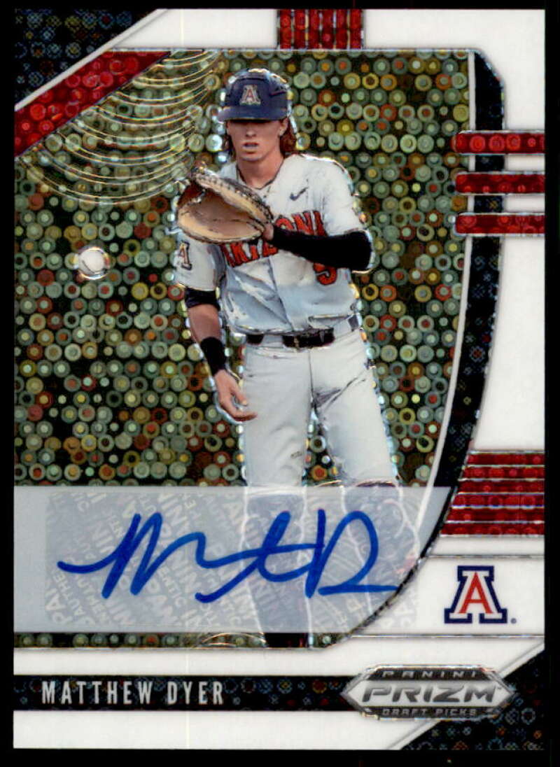 Matthew Dyer Rookie 2020 Prizm Draft Pick Base AU Prizm White Donut Circle #120  Image 1