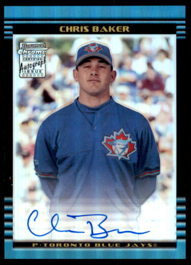 Chris Baker AU Rookie Card 2002 Bowman Chrome Refractors #405  Image 1