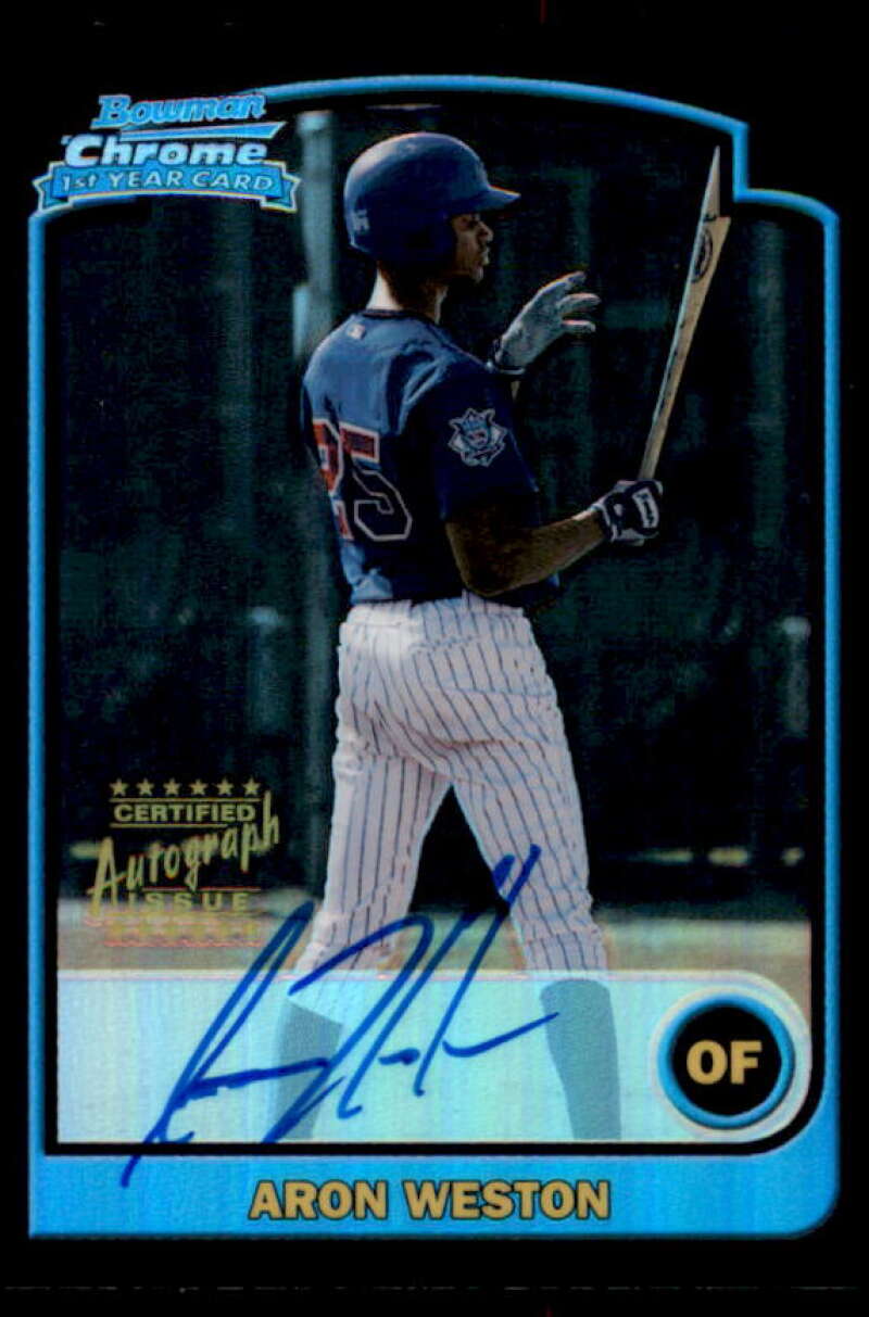 Aron Weston AU Rookie Card 2003 Bowman Chrome Refractors #338  Image 1