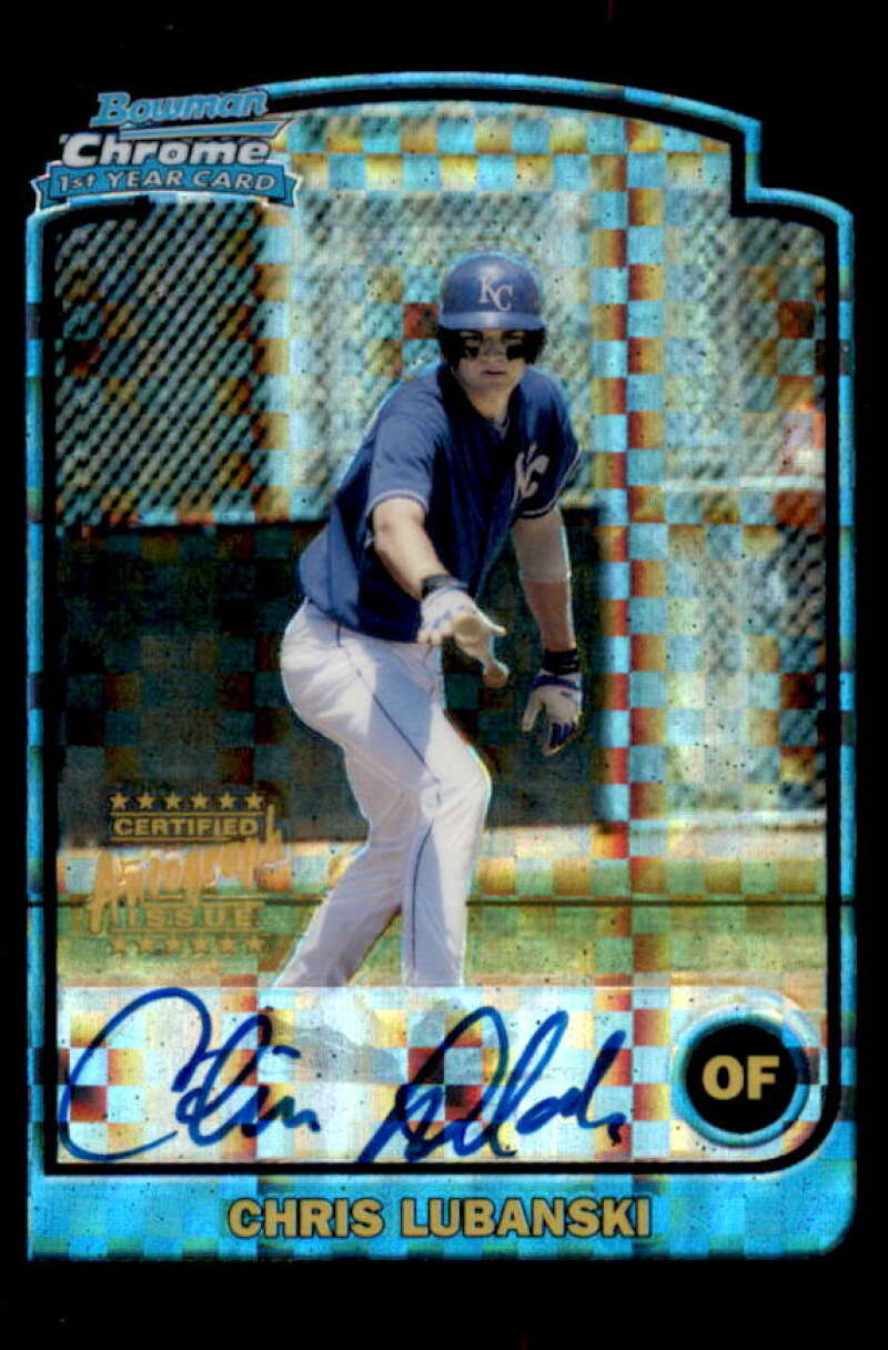 Chris Lubanski AU Rookie Card 2003 Bowman Chrome Draft Refractors #166  Image 1