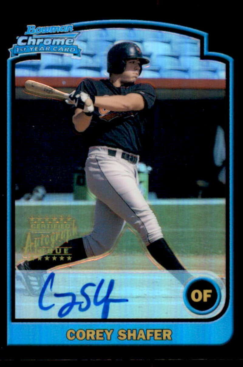 Corey Shafer AU Rookie Card 2003 Bowman Chrome Refractors #333  Image 1