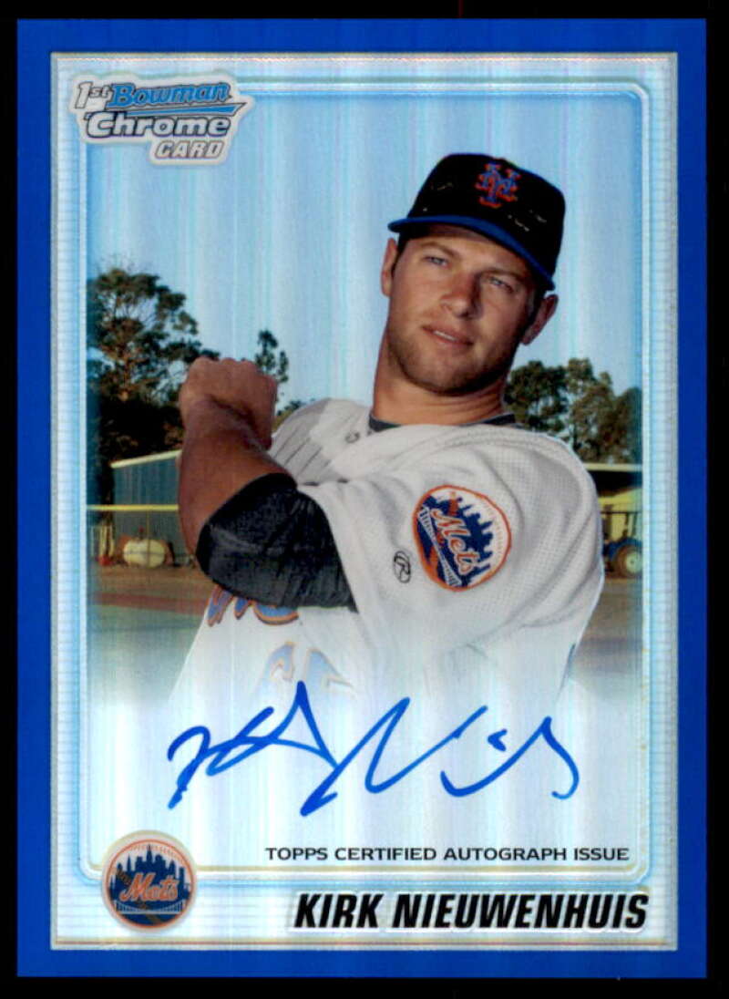 Kirk Nieuwenhuis AU Rookie 2010 Bowman Chrome Prospects Refractors #BCP116B  Image 1