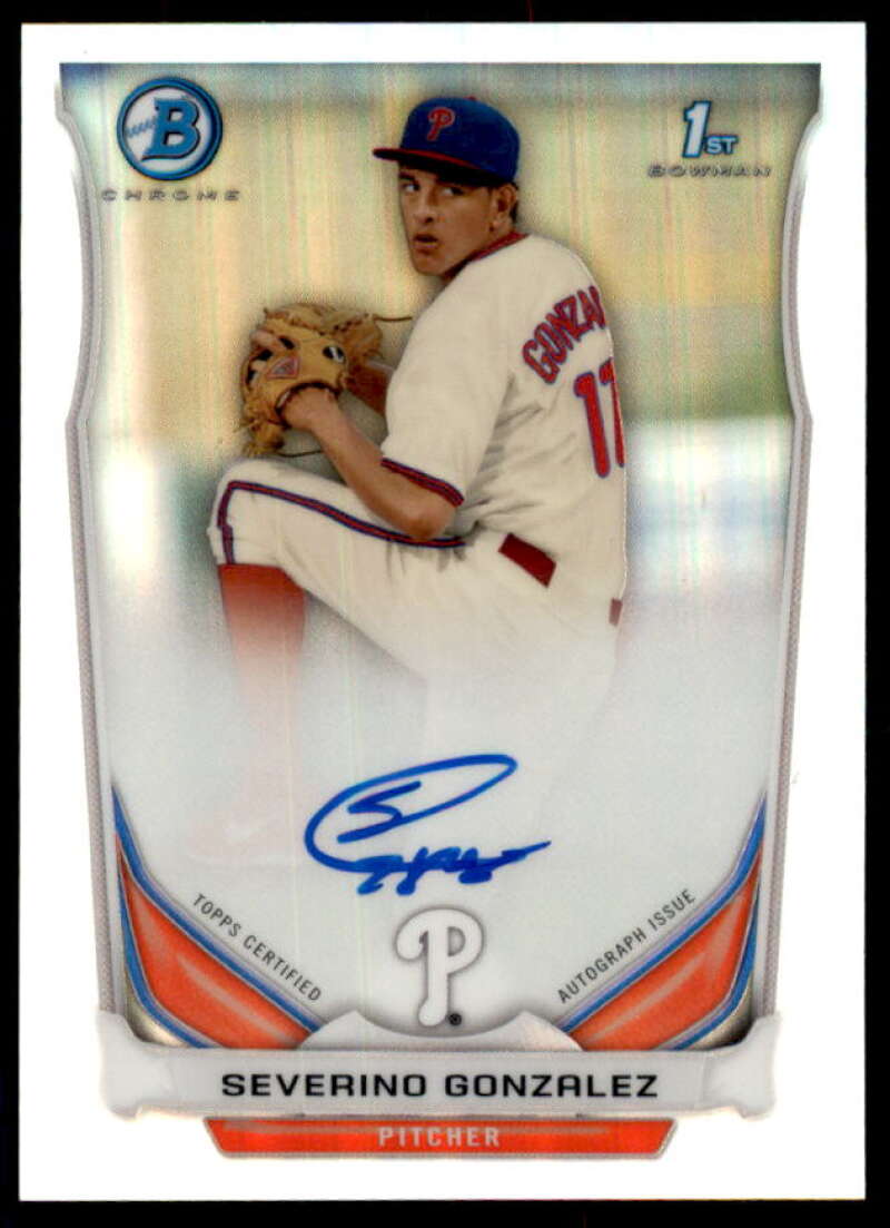Severino Gonzalez Rookie 2014 Bowman Chrome Prospect AU Refractors #BCAPSG  Image 1