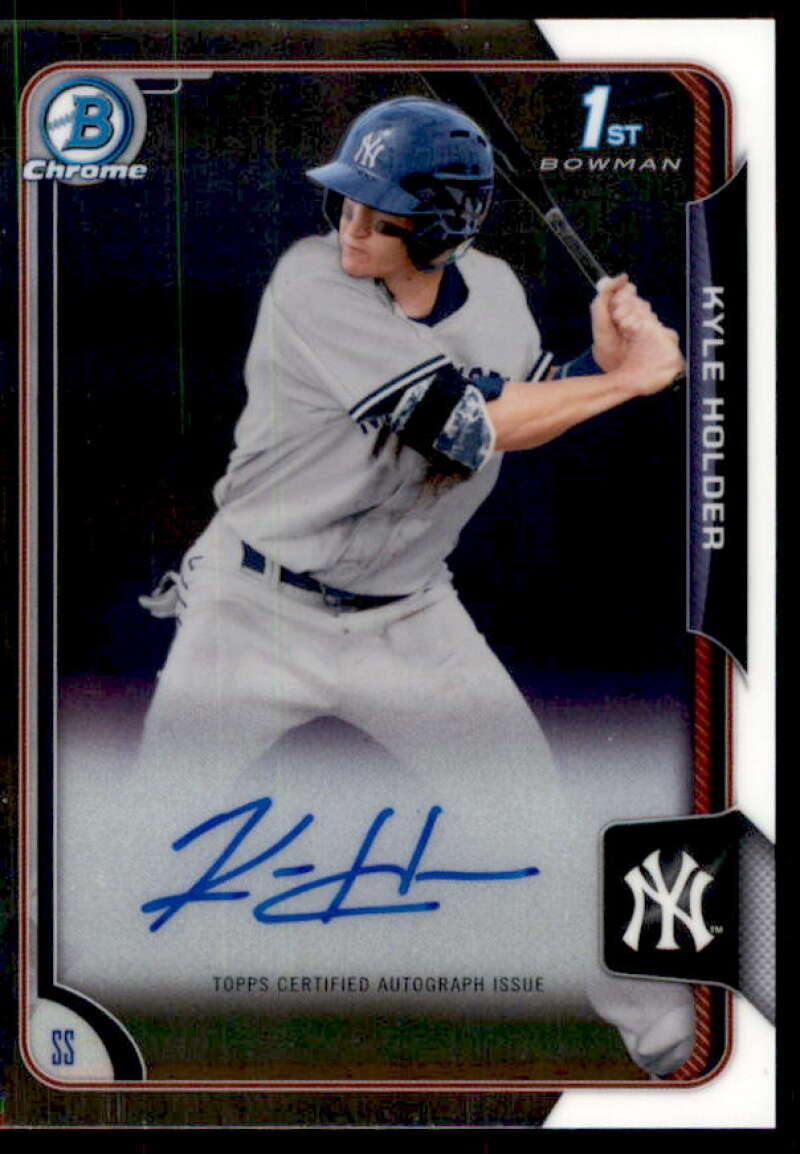 Kyle Holder Rookie Card 2015 Bowman Chrome Draft Draft Pick Autographs #BCAKH  Image 1