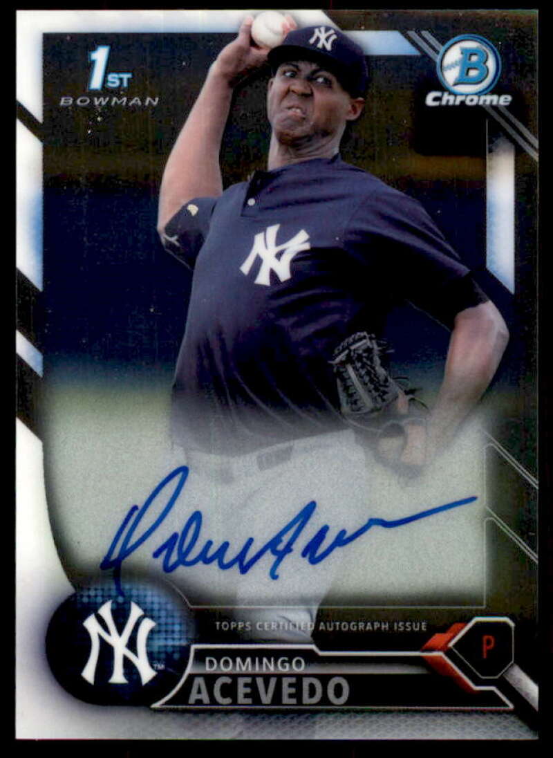 Domingo Acevedo Rookie Card 2016 Bowman Chrome Prospect Autographs #CPADA  Image 1
