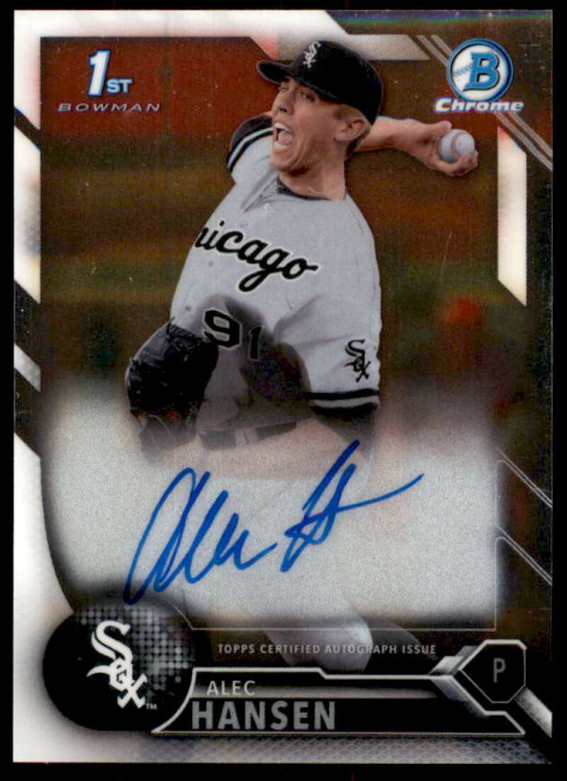 Alec Hansen Rookie Card 2016 Bowman Chrome Draft Draft Pick Autographs #CDAAH  Image 1