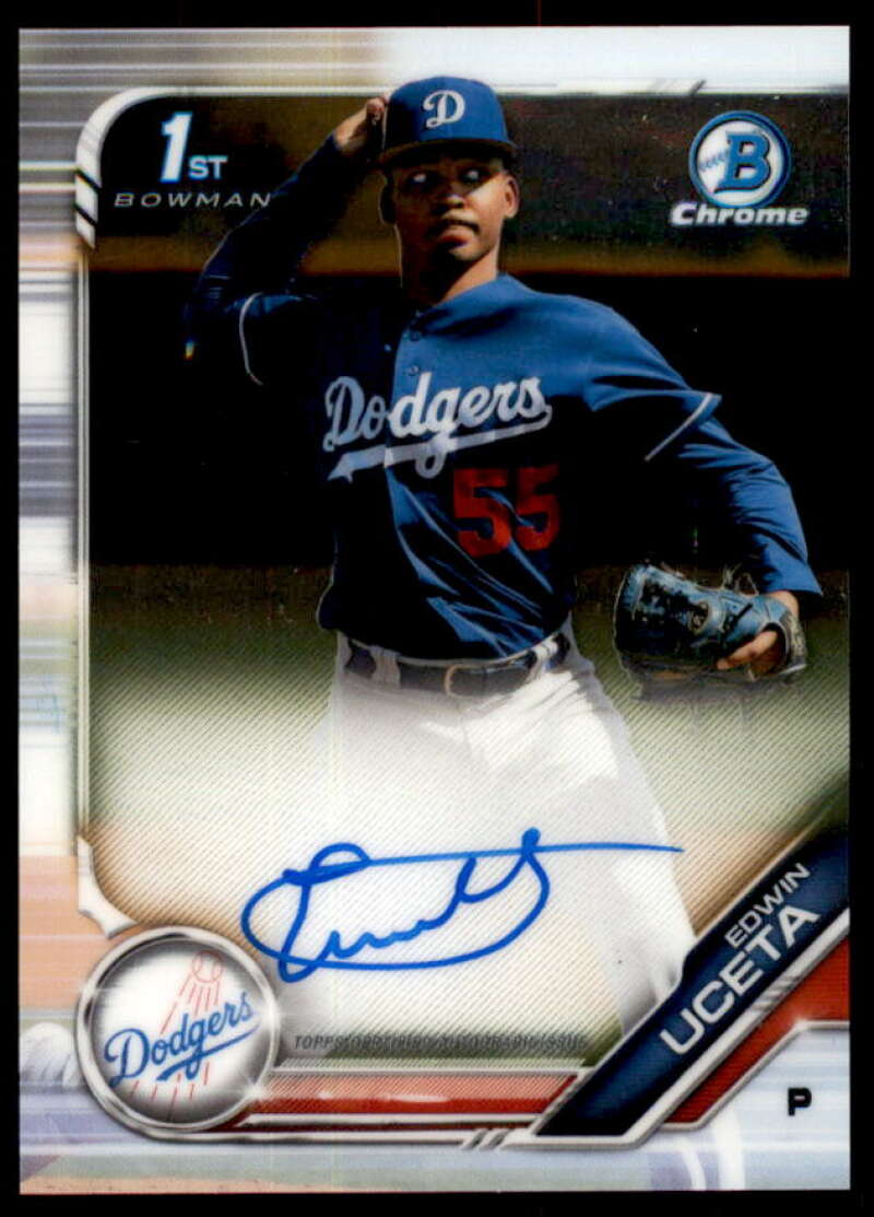 Edwin Uceta Rookie Card 2019 Bowman Chrome Prospect Autographs #CPAEU  Image 1