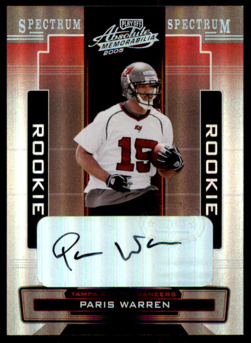 Paris Warren Rookie 2005 Absolute Memorabilia Spectrum Silver Autographs #188  Image 1