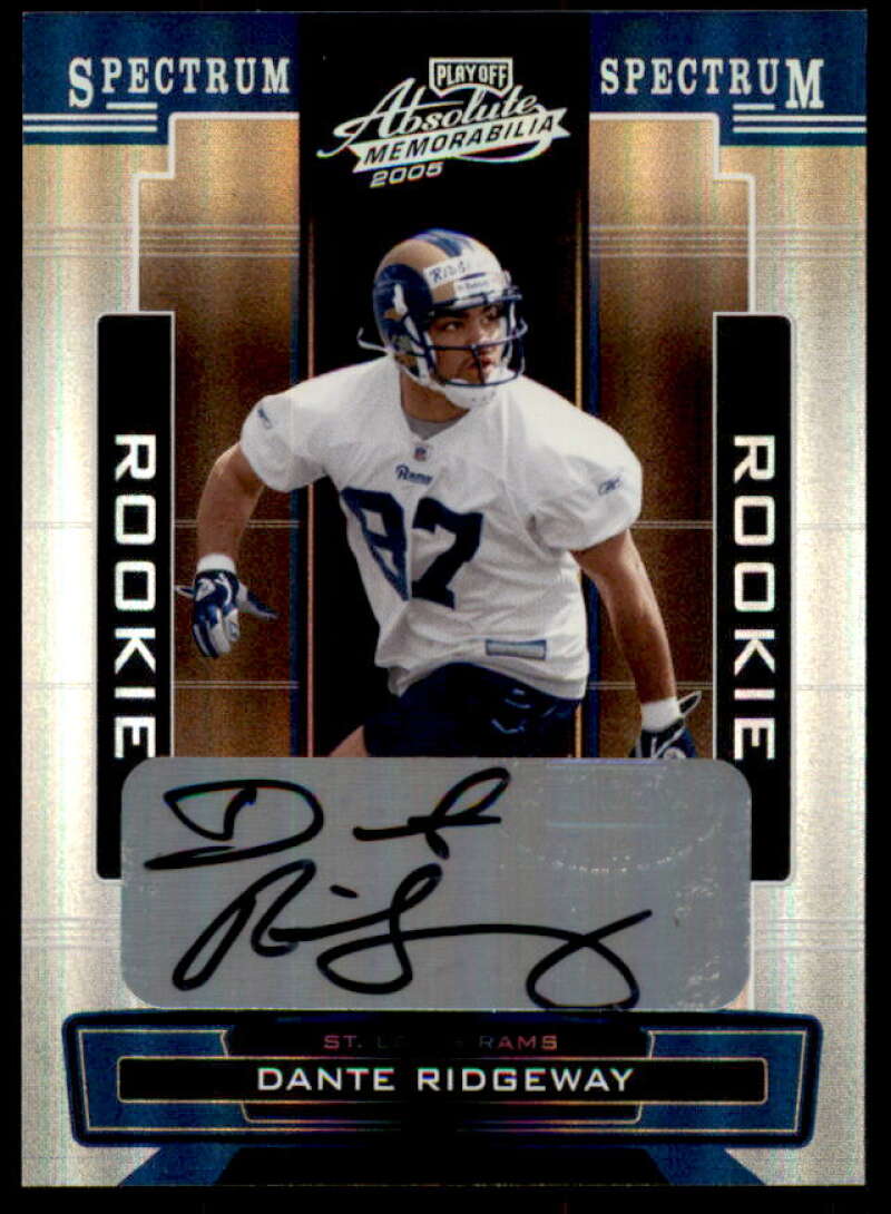 Dante Ridgeway Rookie 2005 Absolute Memorabilia Spectrum Silver Autographs #184  Image 1