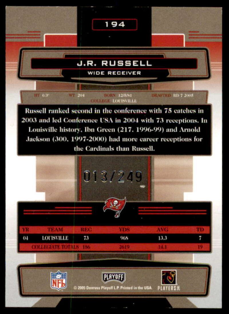 J.R. Russell Rookie 2005 Absolute Memorabilia Spectrum Silver Autographs #194  Image 2