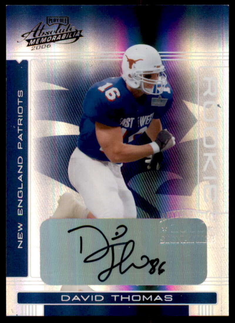 David Thomas AU RC Rookie Card 2006 Absolute Memorabilia #236  Image 1
