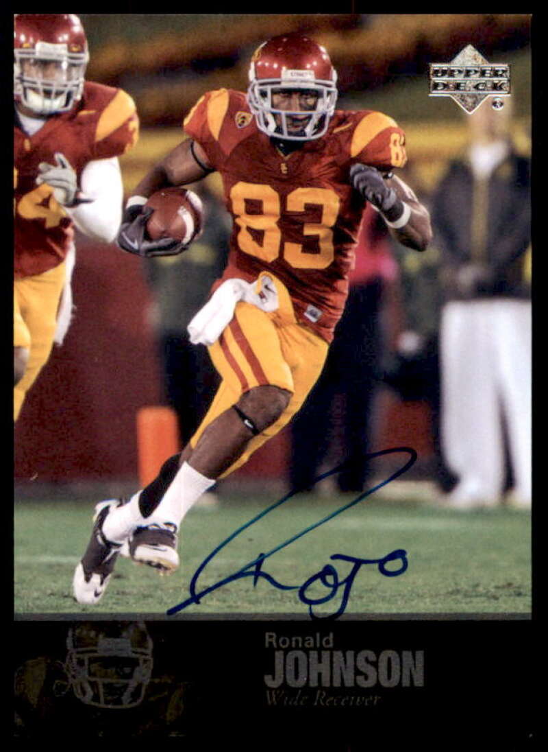 Ronald Johnson Rookie Card 2011 Upper Deck College Legends Autographs #92  Image 1