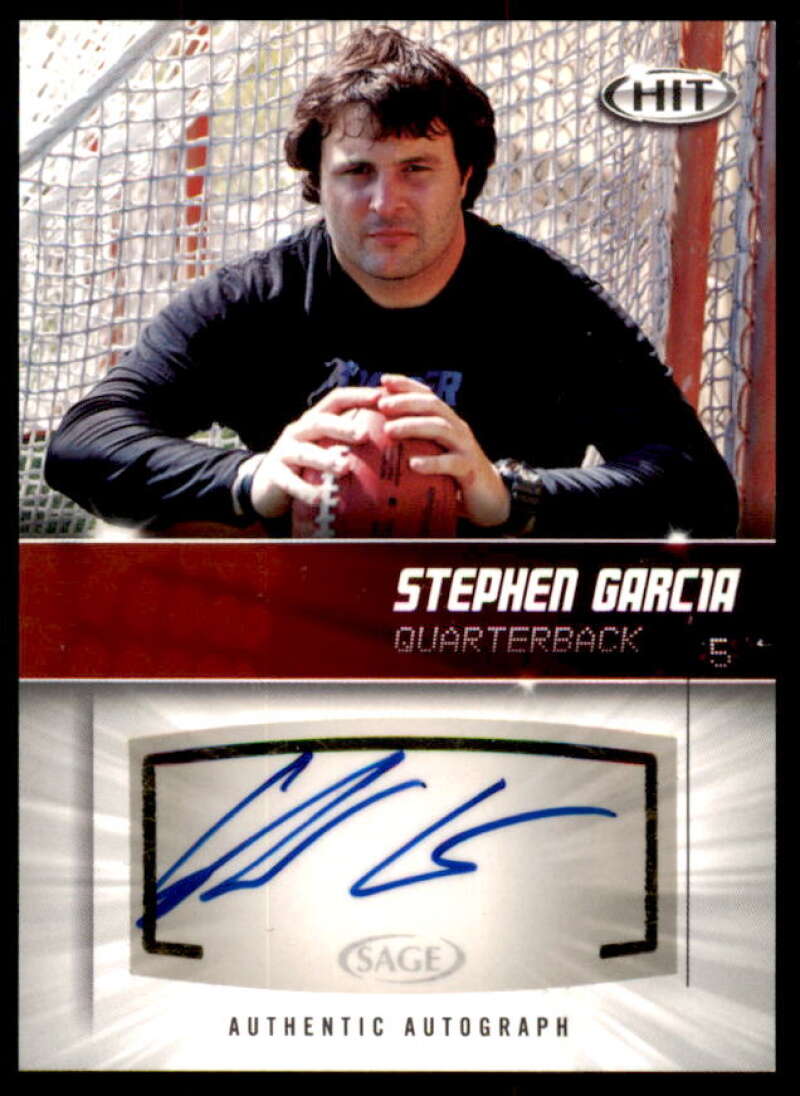 Stephen Garcia Rookie Card 2012 SAGE HIT Autographs #A5  Image 1