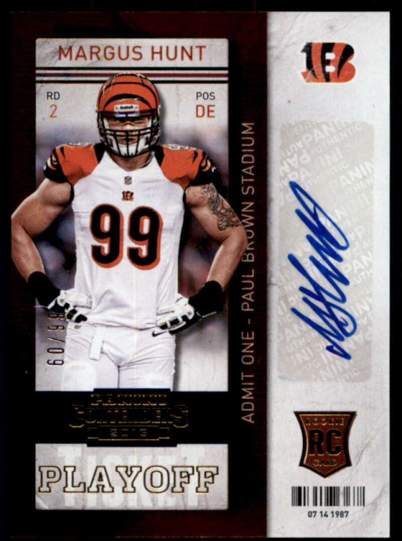 Margus Hunt AU RC Rookie Card 2013 Panini Contenders #163A  Image 1
