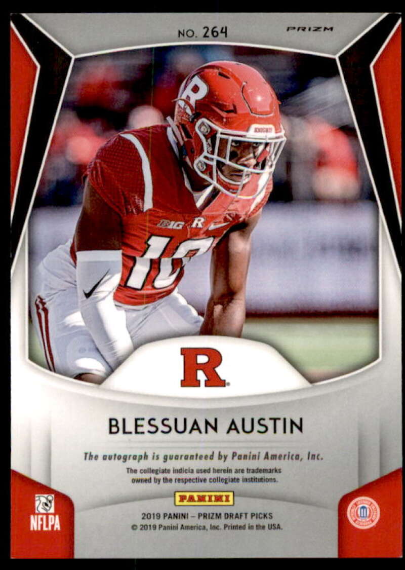 Blessuan Austin Rookie Card 2019 Panini Prizm Draft Picks Autograph Prizms #264  Image 2