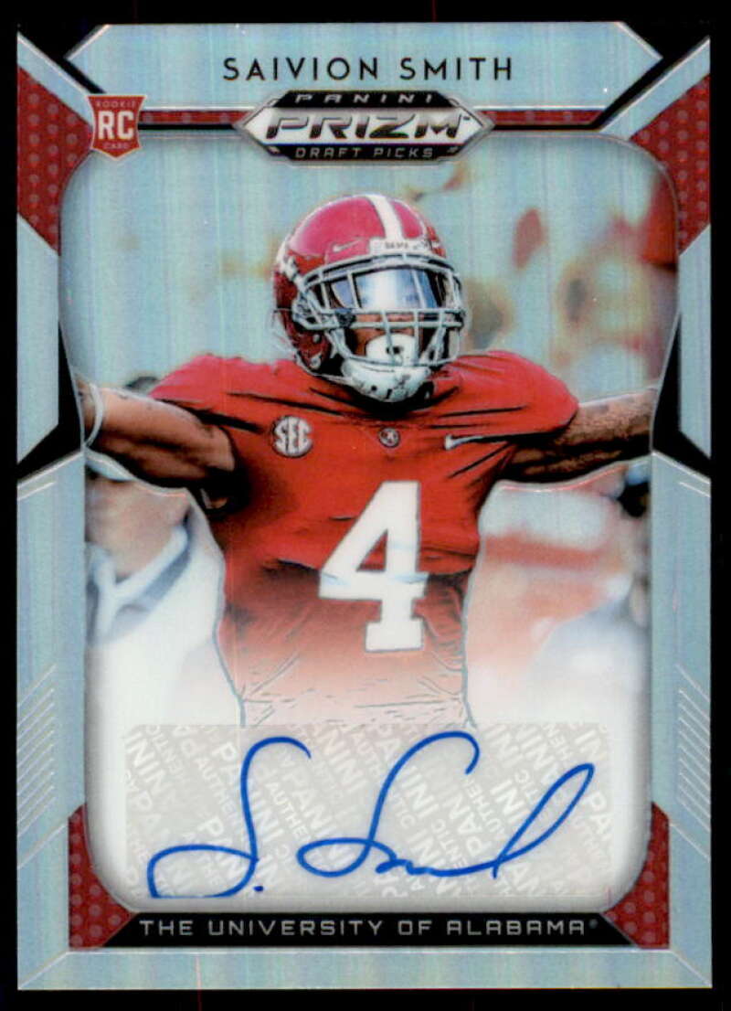 Saivion Smith Rookie Card 2019 Panini Prizm Draft Picks Autograph Prizms #213  Image 1