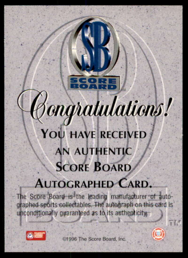 Ron Riley Rookie Card 1996 Score Board Autographed BK Autographs #NNO  Image 2