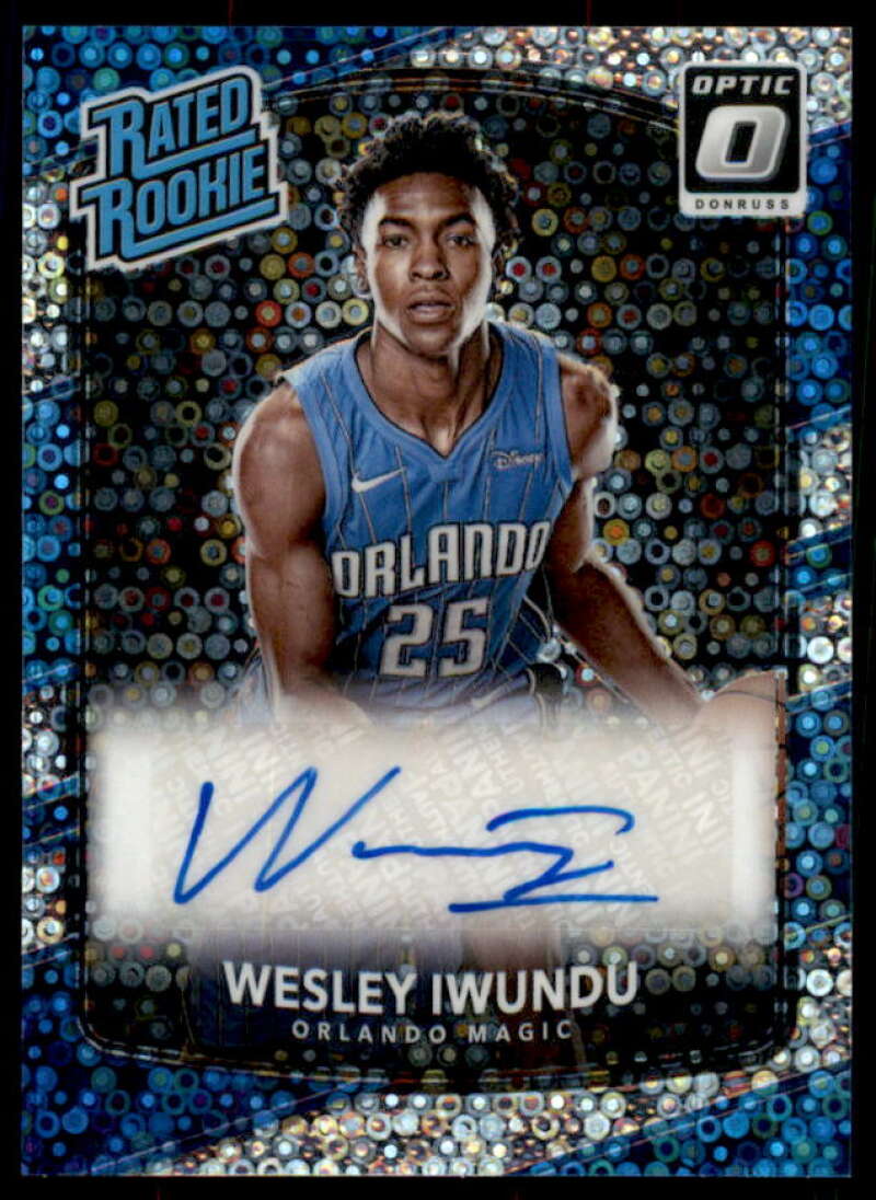 Wes Iwundu Rookie 2017-18 Donruss Optic Rated Rookie Signatures Fast Break #168  Image 1