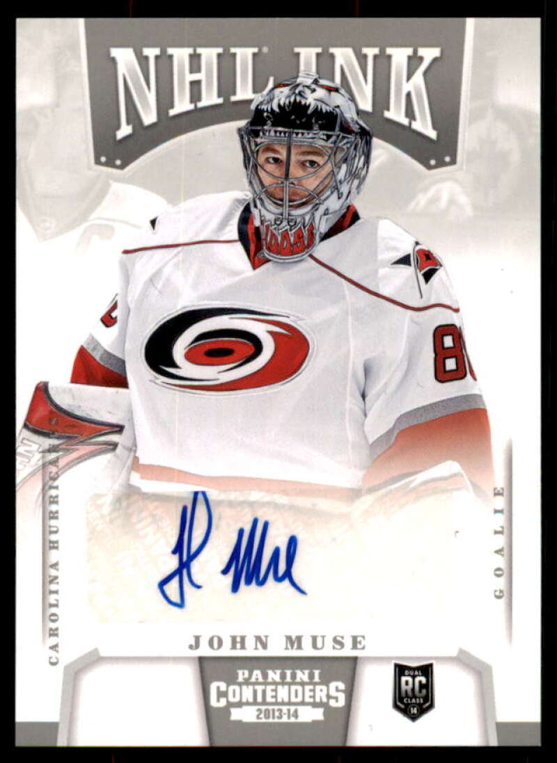 John Muse Rookie Card 2013-14 Panini Contenders NHL Ink #IJMU  Image 1