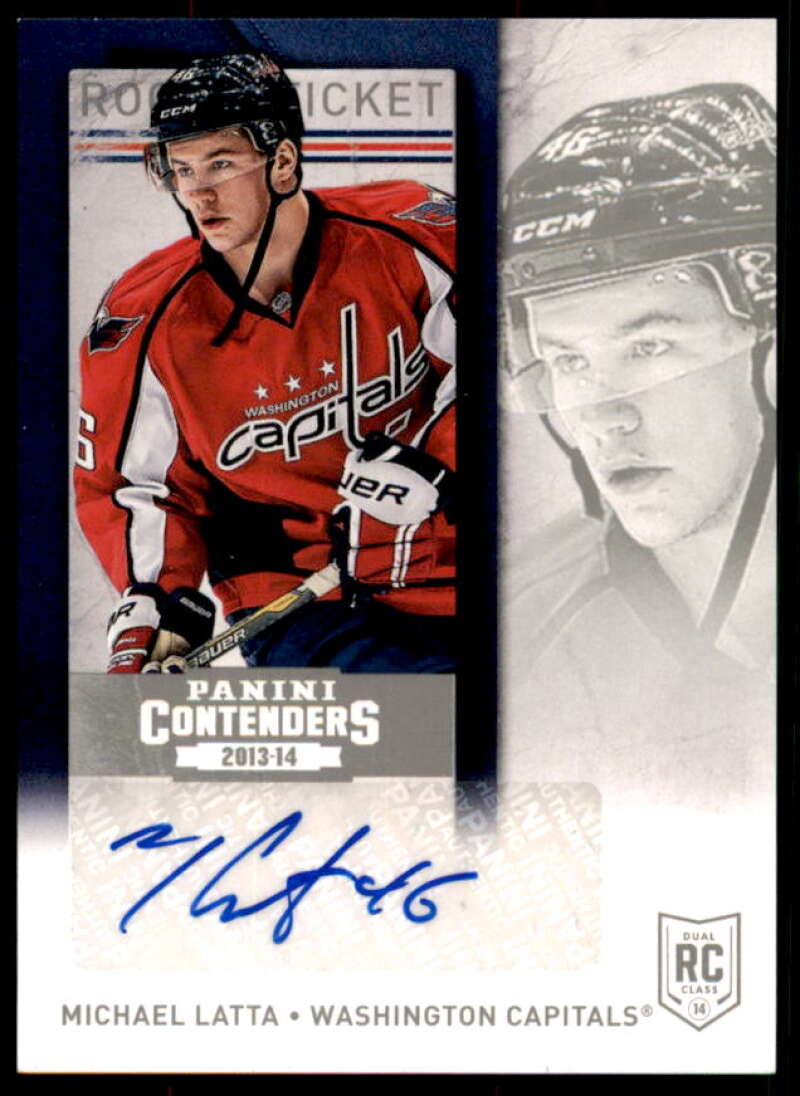 Michael Latta AU Rookie Card 2013-14 Panini Contenders #111B  Image 1