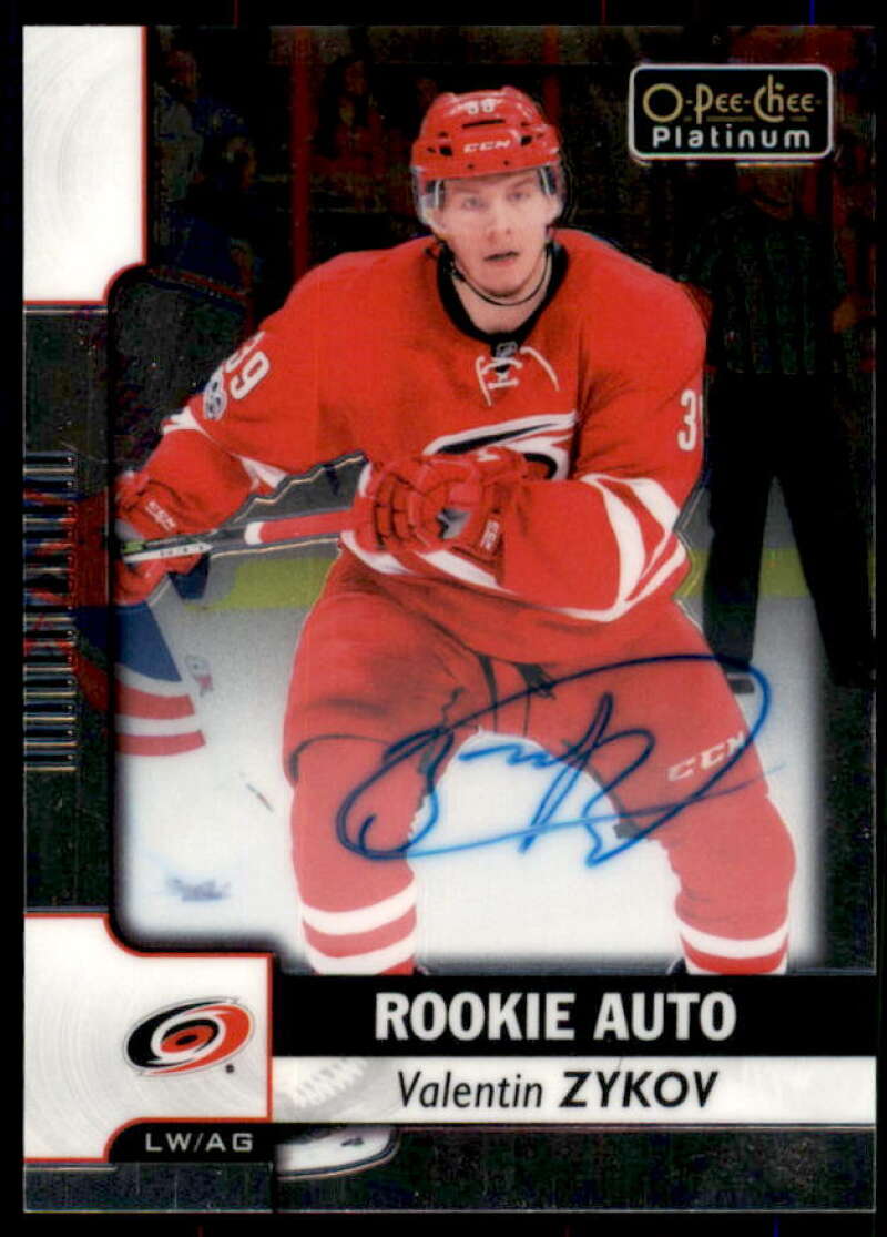 Valentin Zykov Rookie Card 2017-18 O-Pee-Chee Platinum Rookie Autographs #RVZ  Image 1