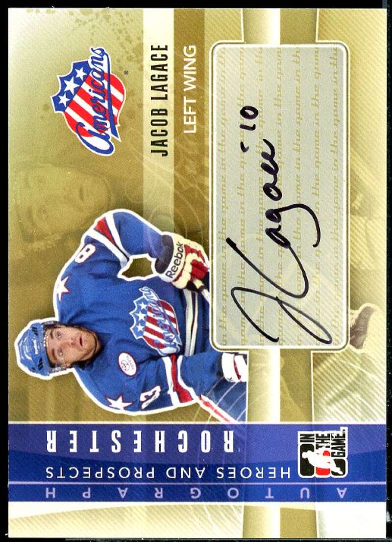 Jacob Lagace UPD Rookie Card 2011-12 ITG Heroes and Prospects Autographs #AJL  Image 1