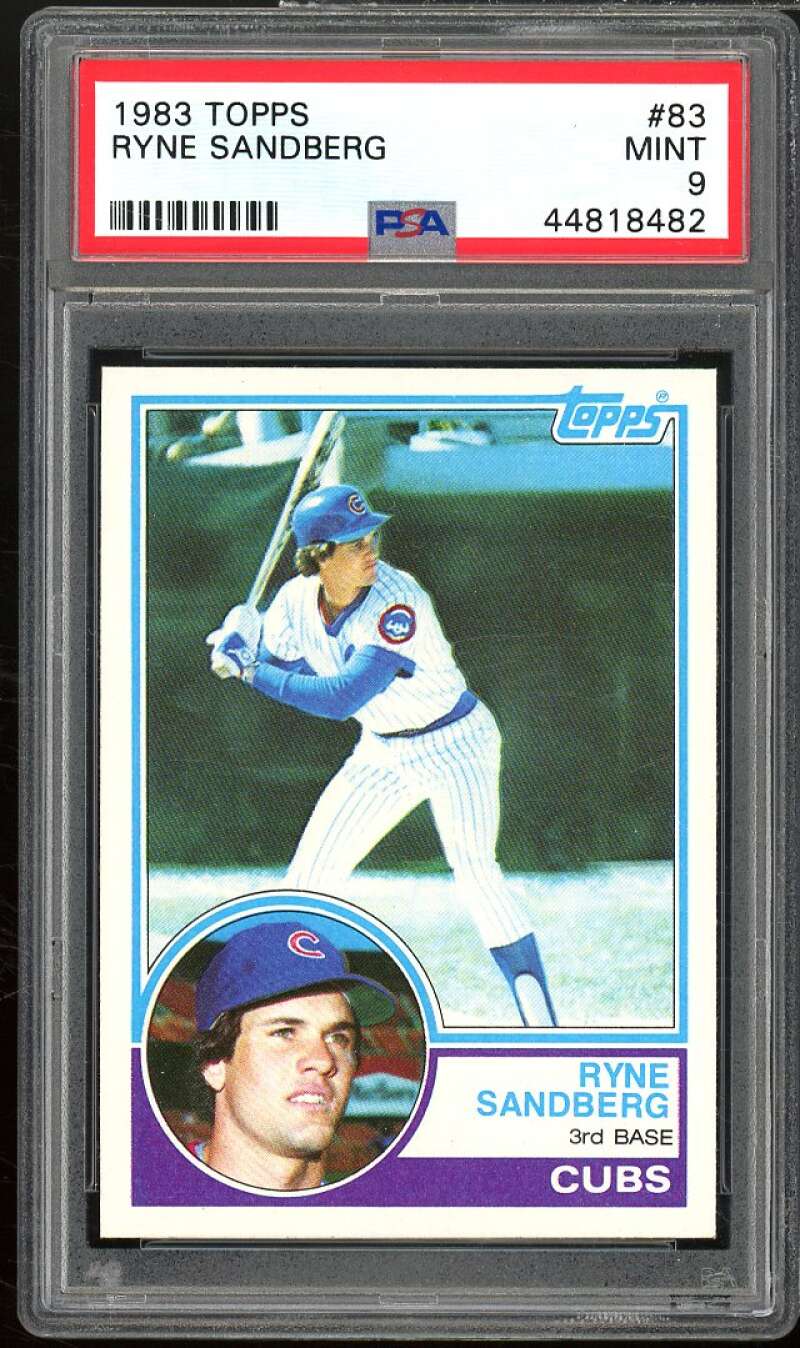 Ryne Sandberg Rookie Card 1983 Topps #83 PSA 9 Image 1