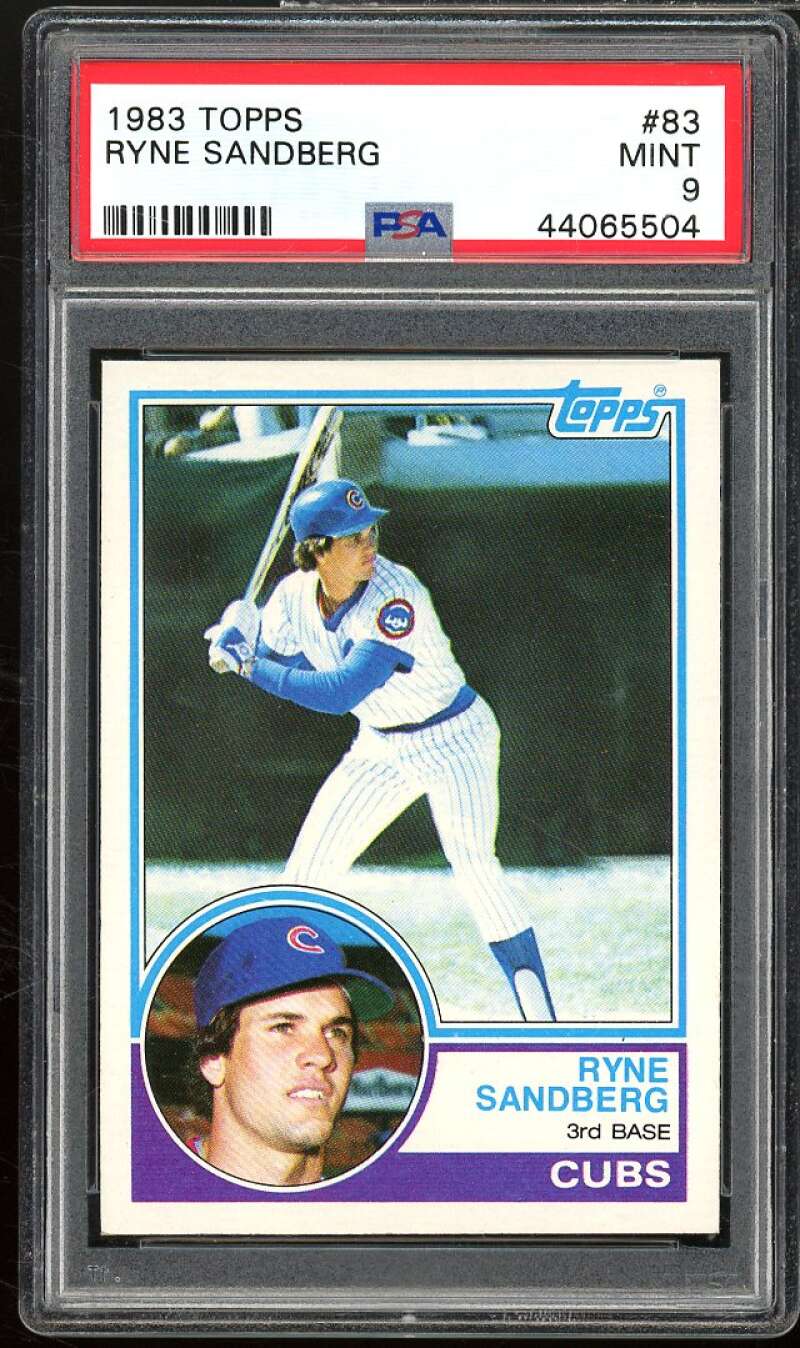 Ryne Sandberg Rookie Card 1983 Topps #83 PSA 9 Image 1