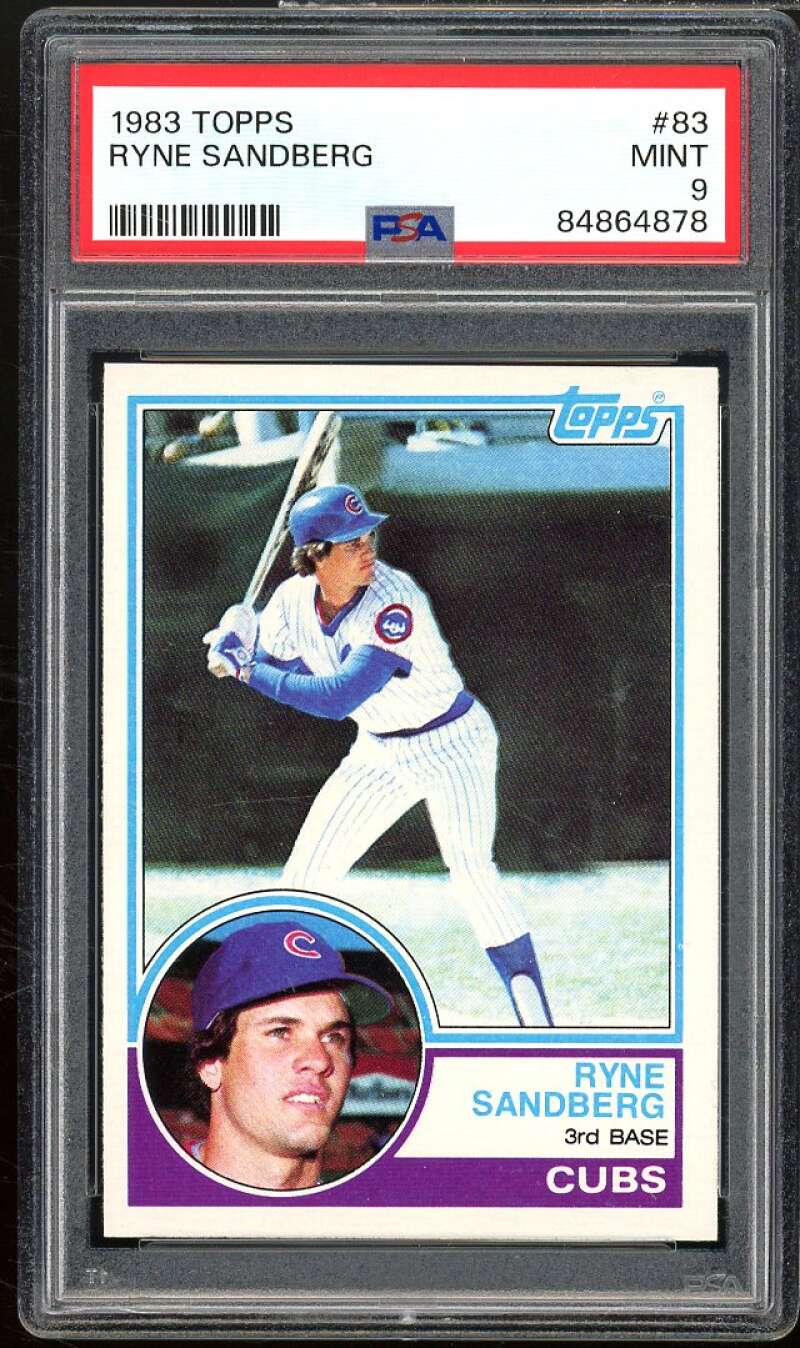 Ryne Sandberg Rookie Card 1983 Topps #83 PSA 9 Image 1