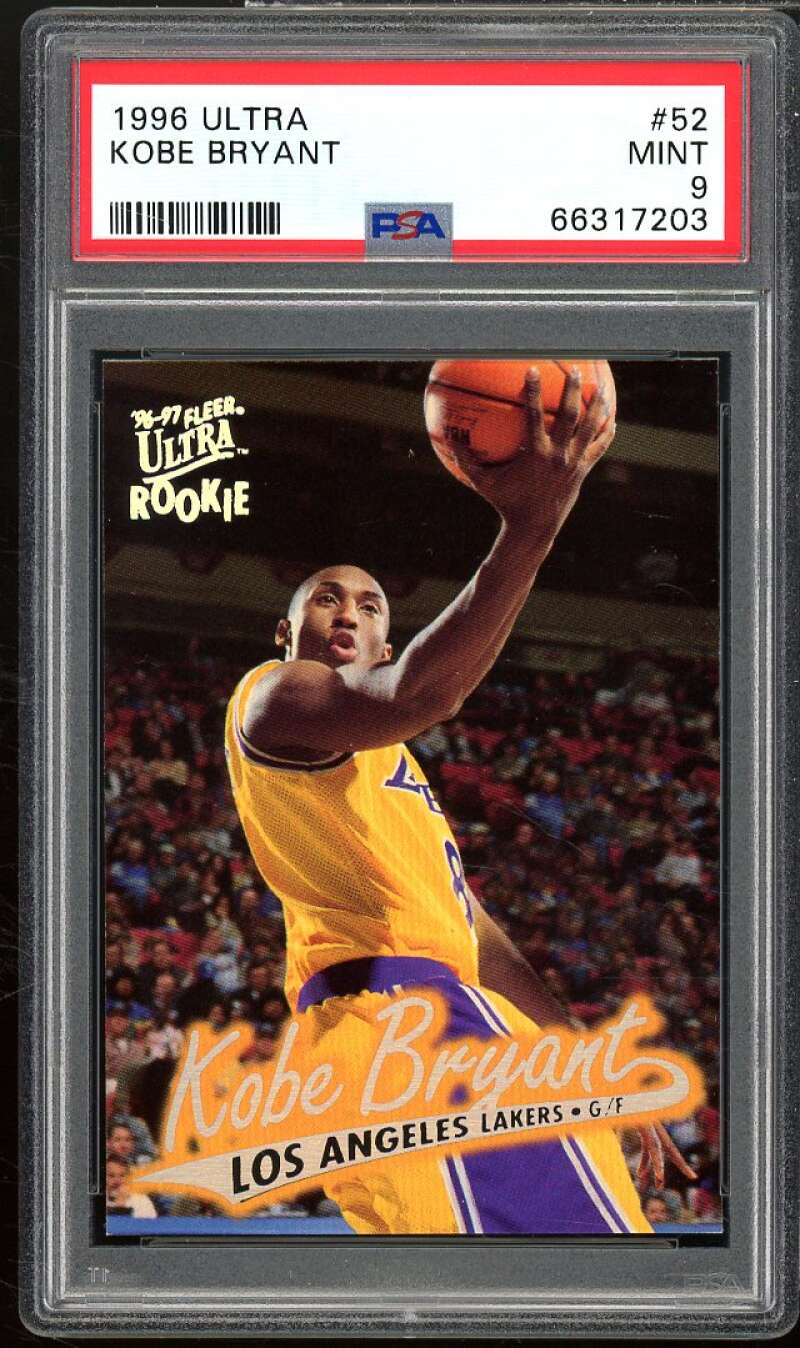 Kobe Bryant Rookie Card 1996-97 Ultra #52 PSA 9 Image 1