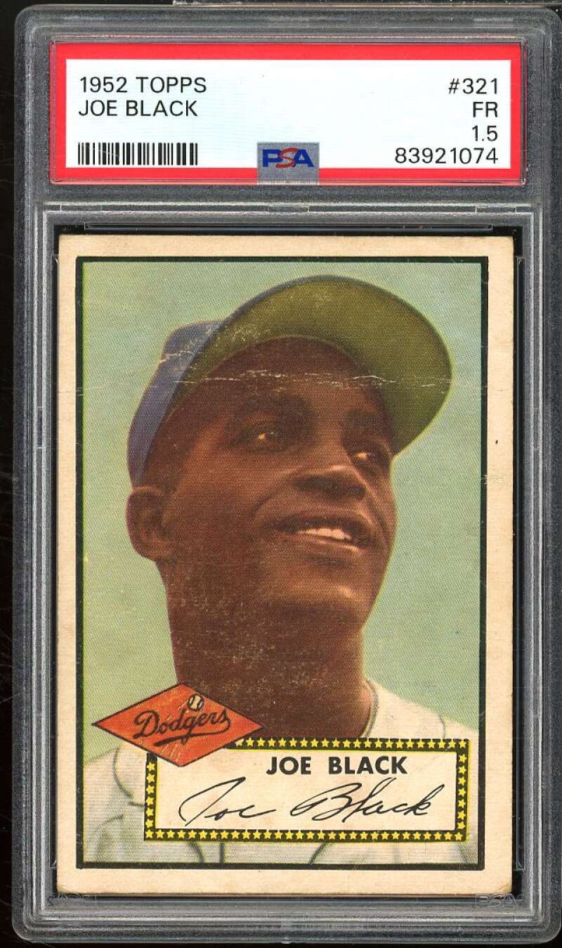 Joe Black Card 1952 Topps #321 PSA 1.5 Image 1