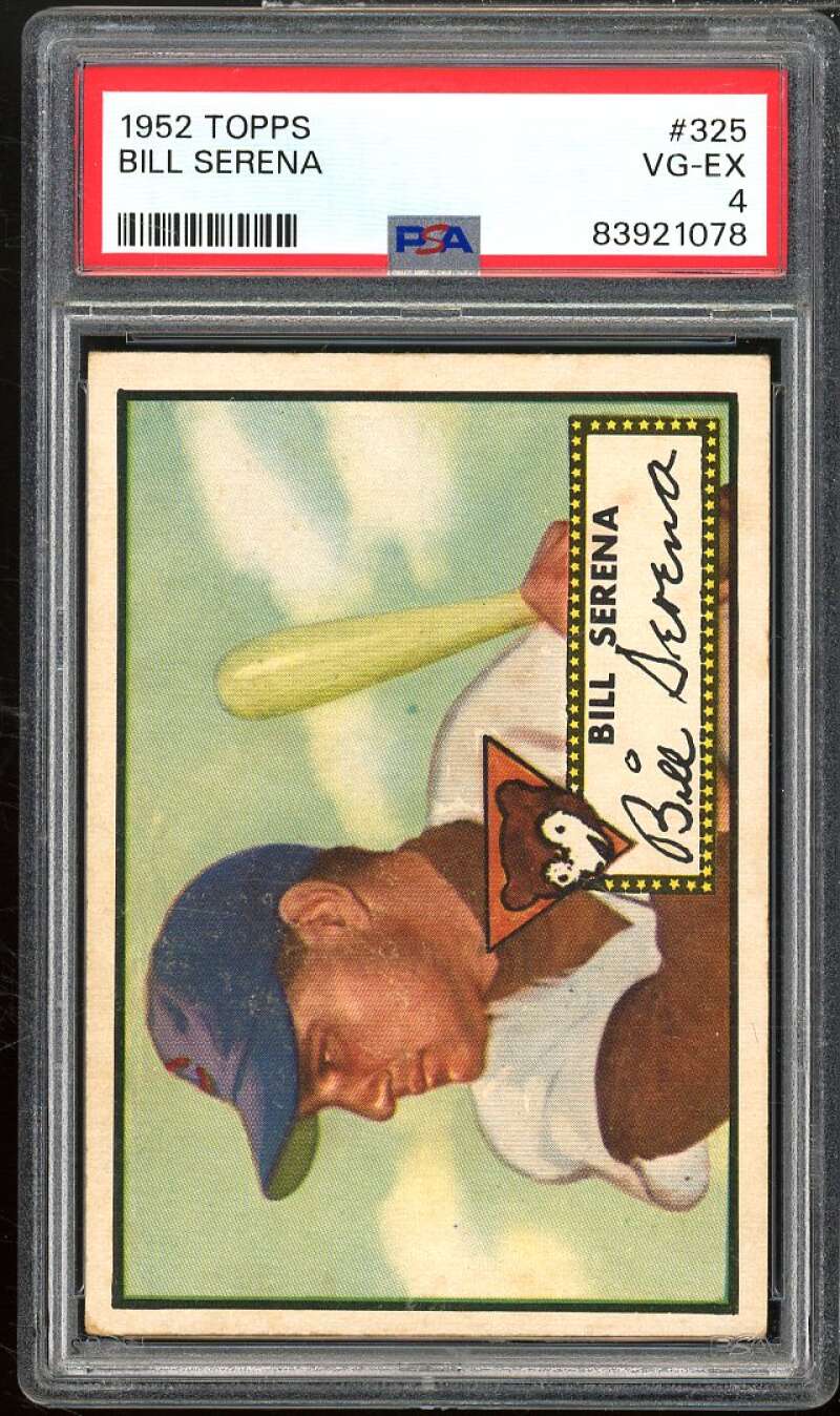 Bill Serena Card 1952 Topps #325 PSA 4 Image 1