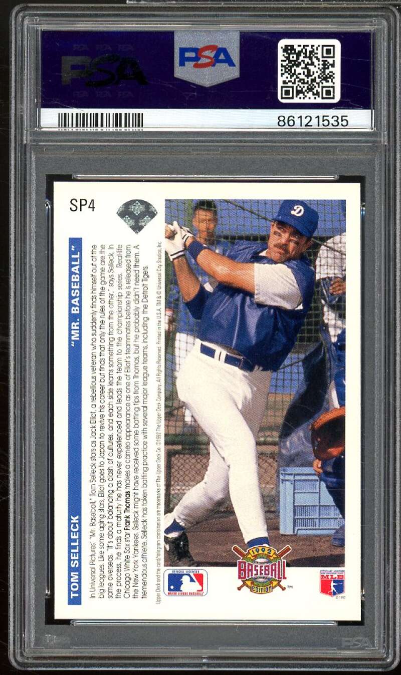 Tom Selleck/Frank Thomas Card 1992 Upper Deck Mr Baseball #sp4 PSA 8 Image 2