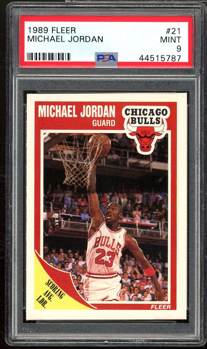 Michael Jordan Card 1989-90 Fleer #21 PSA 9 Image 1