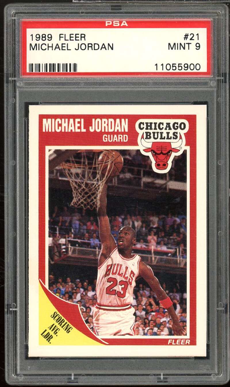 Michael Jordan Card 1989-90 Fleer #21 PSA 9 Image 1