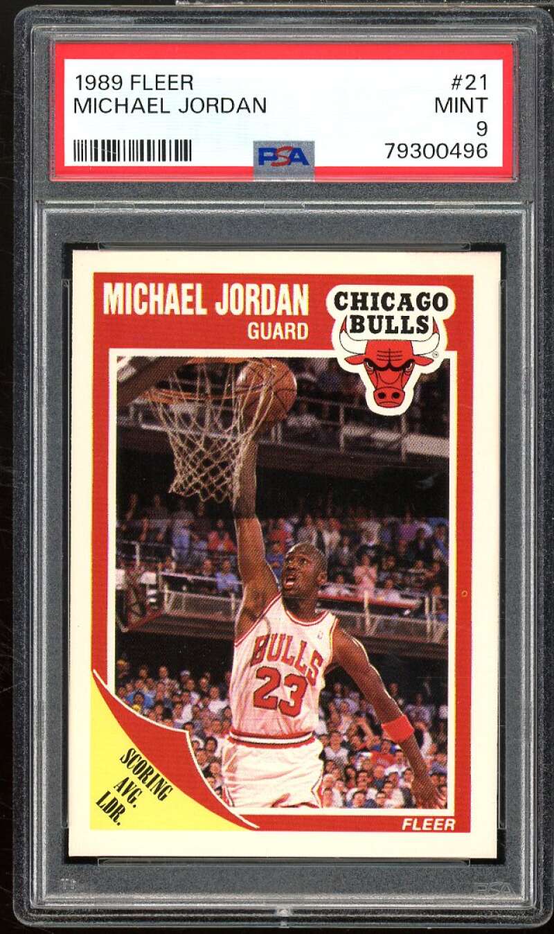 Michael Jordan Card 1989-90 Fleer #21 PSA 9 Image 1