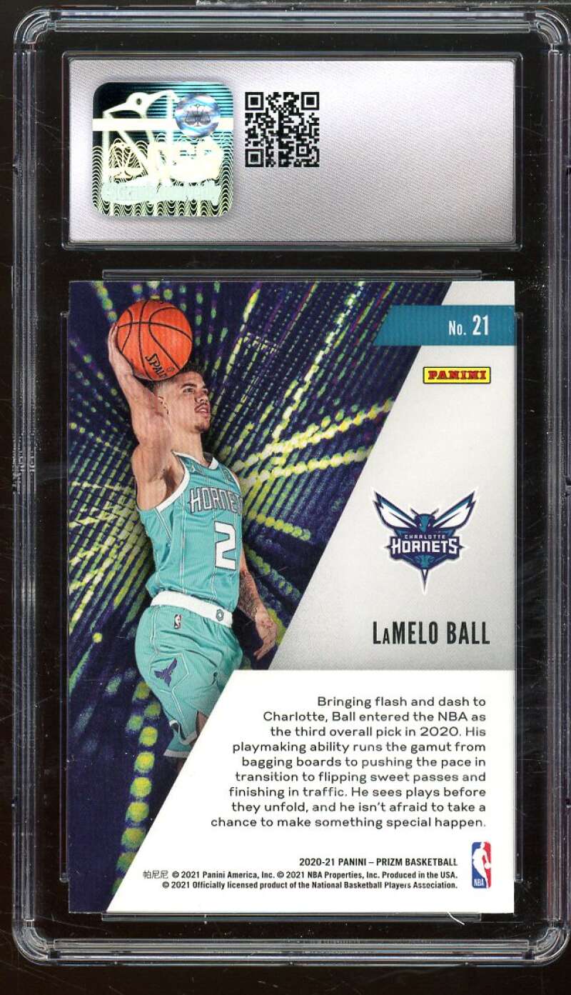 Lamelo Ball Rookie Card 2020-21 Panini Prizm Instant Impact #21 CSG 10 GEM MINT Image 2