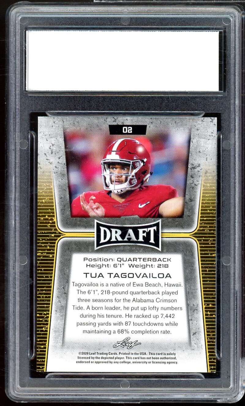 Tua Tagovaila Rookie Card 2020 Leaf #2 PGI 10 GEM MINT – SUPERIORSPORTSINVESTMENTS.COM Tua Tagovaila Rookie Card 2020 Leaf #2 PGI 10 GEM MINT – SUPERIORSPORTSINVESTMENTS.COM