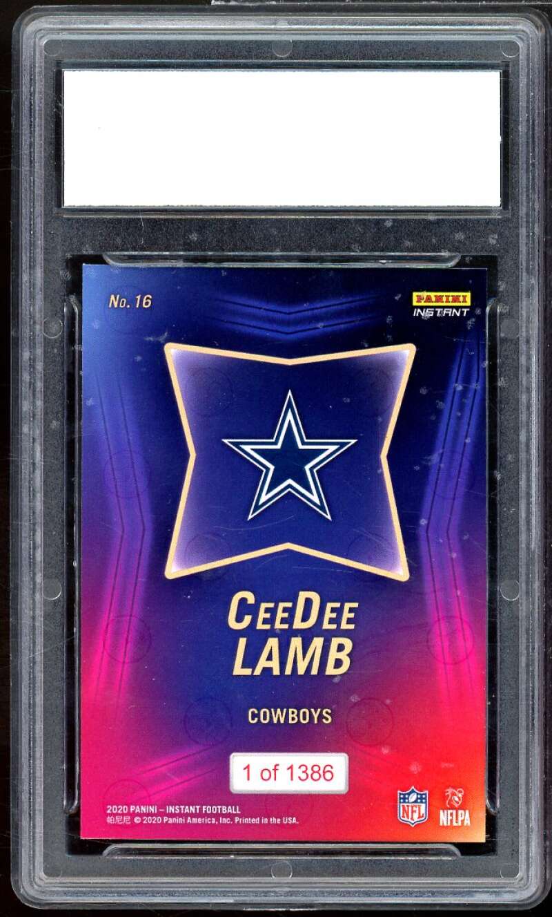 Cee Dee Lamb Rookie Card 2020 Panini Instant #16 PGI 10 GEM MINT Image 2