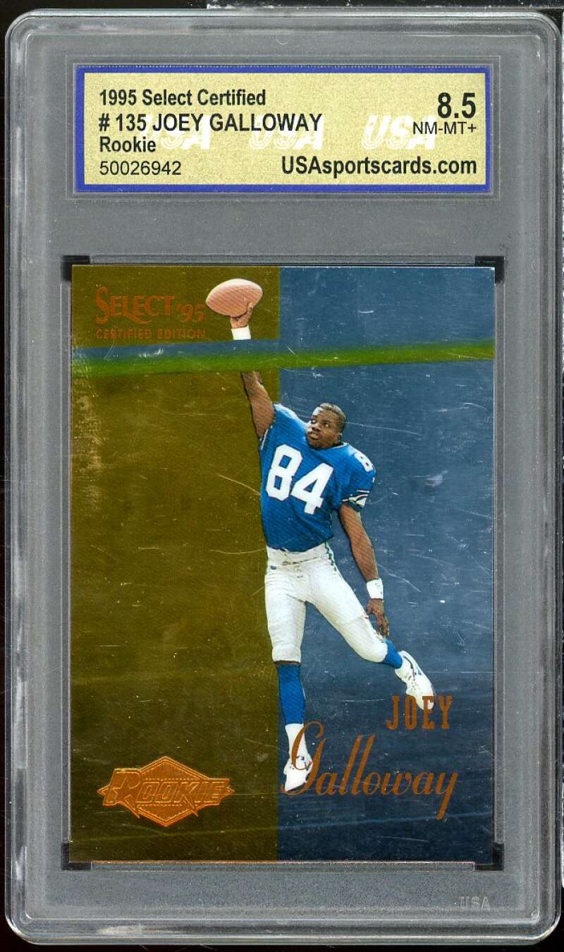 Joey Galloway Rookie Card 1995 Select Certified #135 USA 8.5 NM-MT+ Image 1