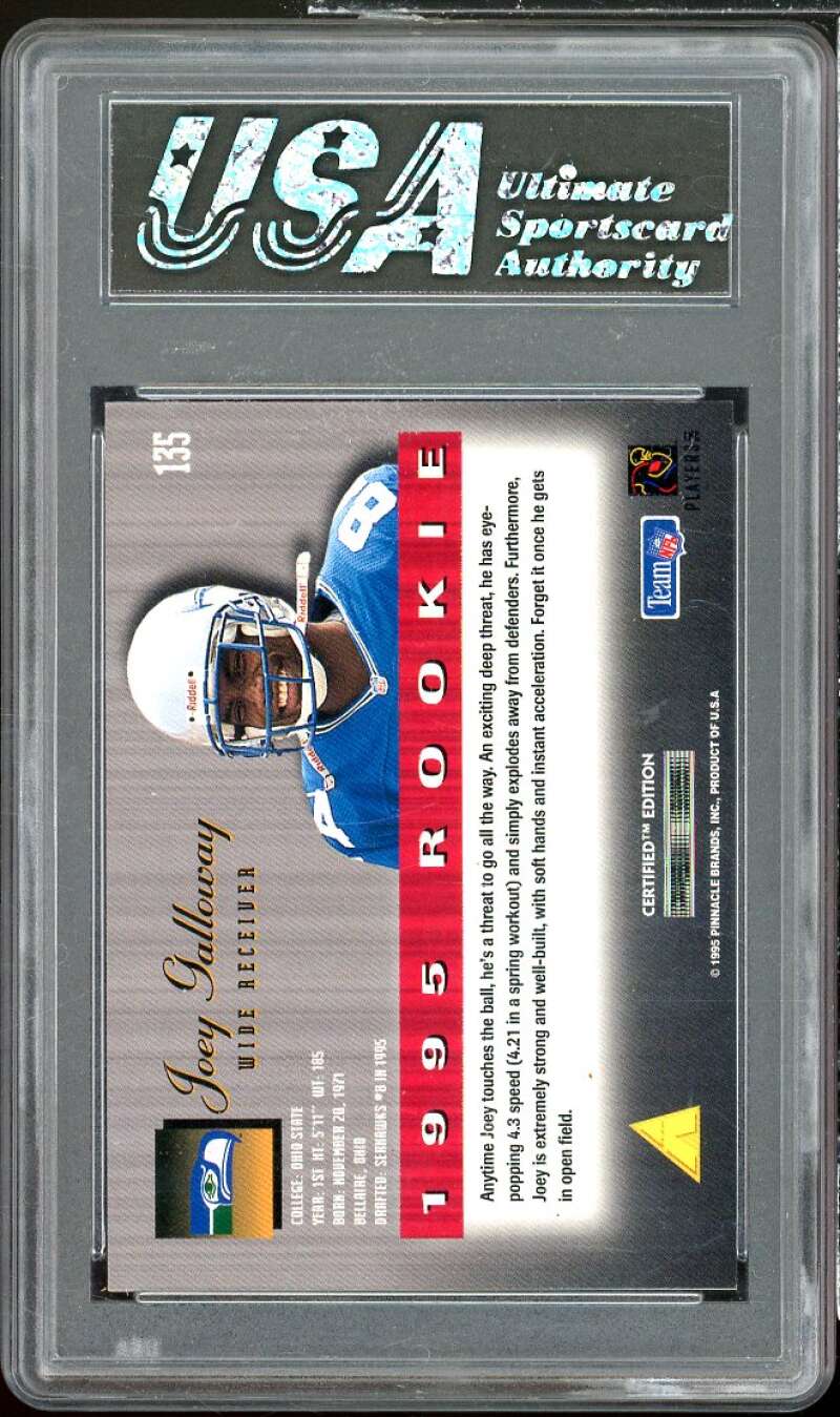 Joey Galloway Rookie Card 1995 Select Certified #135 USA 8.5 NM-MT+ Image 2