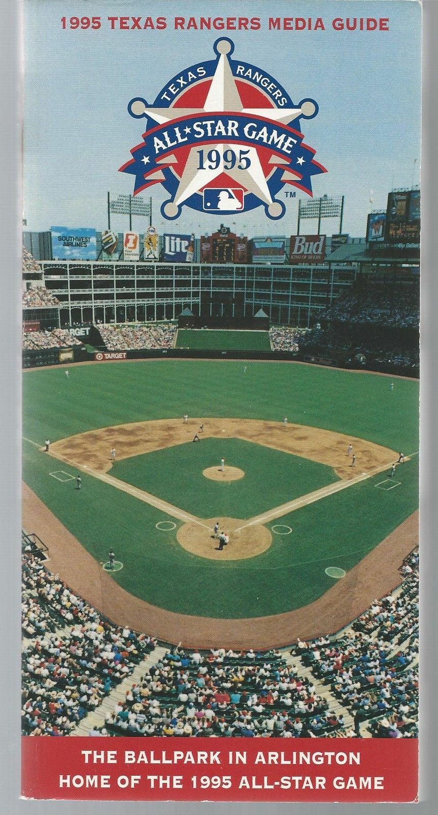 1995 Texas Rangers Baseball MLB Media Guide - Annual Player Information Image 1